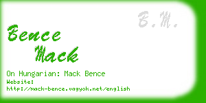 bence mack business card